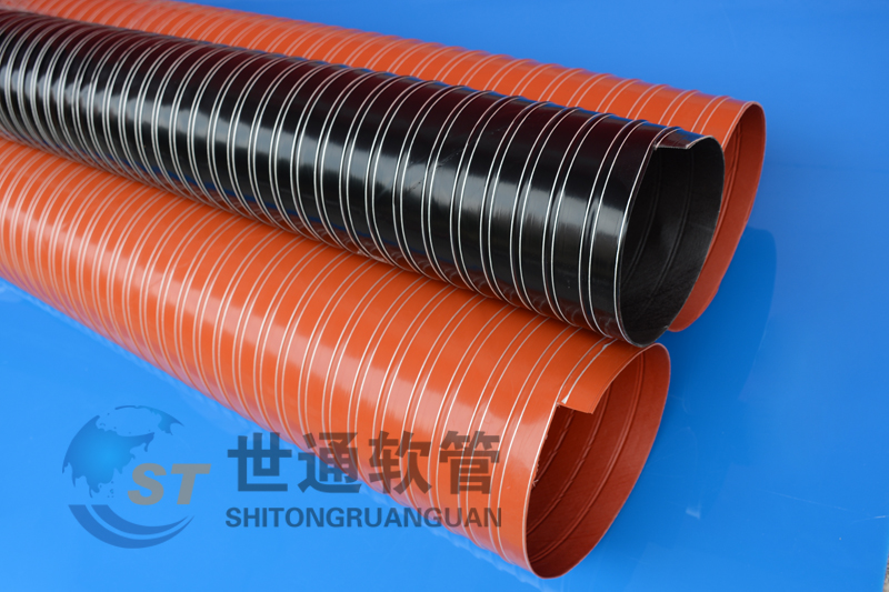 ST00385-300℃軟管,耐高溫軟管，耐高溫熱風管,紅色矽膠風管
